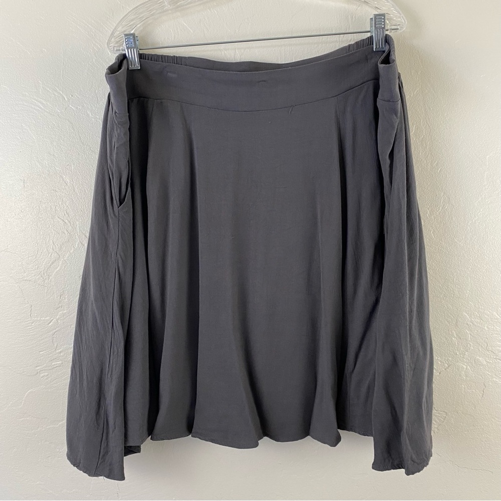 Torrid Size 3X Charcoal Grey High Waisted Pullover Flowy Circle Mini Skirt